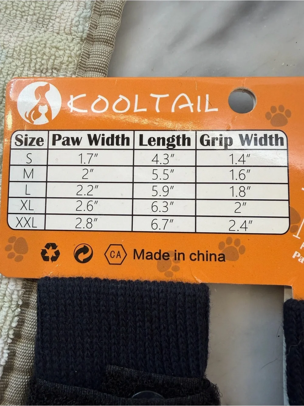 Non-Slip Large Pet Socks - Black